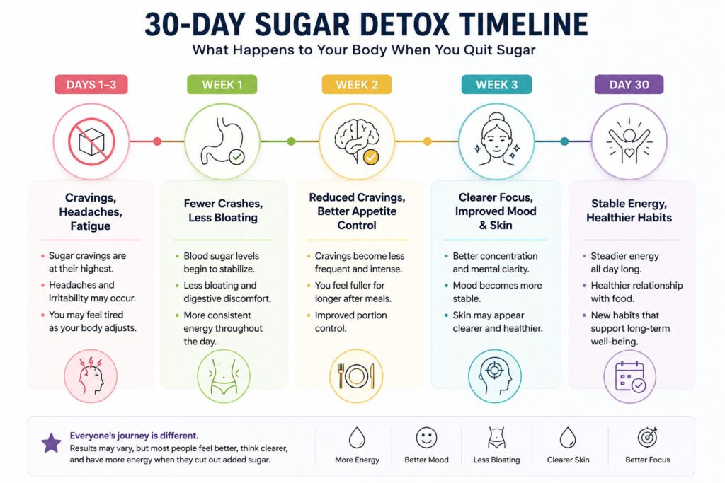 Week-by-week comparison of sugar withdrawal symptoms